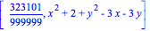 [323101/999999, x^2+2+y^2-3*x-3*y]